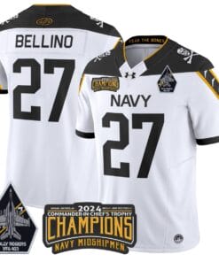 Alternative view of Joe Bellino Jersey #27 Navy Midshipmen Commander-in-chief's Trophy Football All Stitched