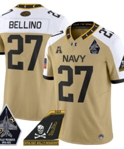 Joe Bellino Jersey #27 Navy Midshipmen 2024 Jolly Rogers Patch Footballl All Stitched