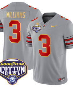 Miyan Williams Jersey #3 Ohio State 'Heritage Stripe' Cotton Bowl Football All Stitched