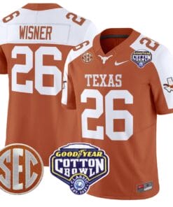 Quintrevion Wisner Jersey #26 Texas Longhorns Cotton Bowl Patch Football All Stitched