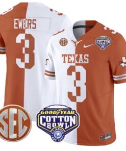 Quinn Ewers Jersey #3 Texas Longhorns Cotton Bowl Patch Football All Stitched
