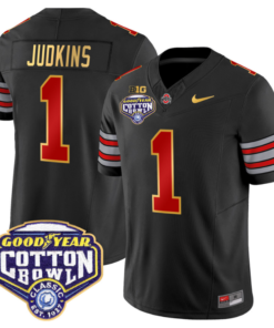 Quinshon Judkins Jersey #1 Ohio State 'Heritage Stripe' Cotton Bowl Football All Stitched