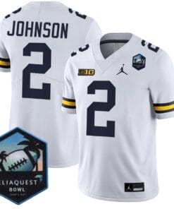 Will Johnson Jersey #2 Michigan Wolverines ReliaQuest Bowl Patch Vapor Football All Stitched