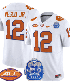 Alternative view of Bryant Wesco Jr Jersey #12 Clemson Tigers 2024 ACC Championship Stitched Football