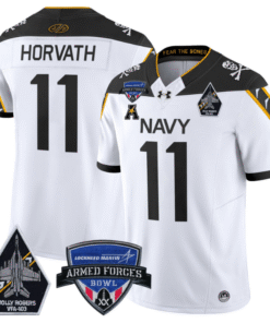 Blake Horvath Jersey #11 Navy Midshipmen 2025 Armed Forces Bowl All Stitched Football 8 BR322UL