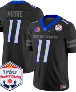 Kellen Moore Jersey #11 Boise State Broncos 2025 Fiesta Bowl Patch Vapor Stitched Football
