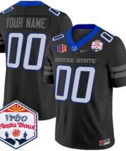 Custom Boise State Broncos Jersey 2025 Fiesta Bowl Patch Vapor Limited Stitched Football