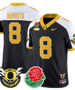 Marcus Mariota Jersey #8 Oregon Ducks 2025 Rose Bowl Game Patch Vapor All Stitched Football