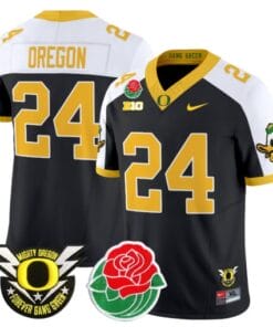 Oregon Jersey #24 Oregon Ducks 2025 Rose Bowl Game Patch Vapor All Stitched Football