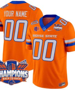 Custom Boise State Broncos Jersey Back To Back Champions Stitched Football 8 C00V4O3