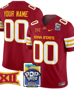 Custom Iowa State Cyclones Jersey 2025 PopTarts Bowl Patch All Stitched Football 9 C3YS4CL