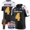 Cam Skattebo Jersey #4 Arizona State Peach Bowl Patch All Stitched Football 24 Cam Skattebo Jersey #4 Arizona State Peach Bowl Patch All Stitched Football