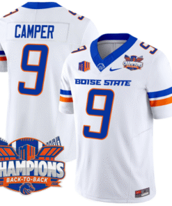 Alternative view of Cameron Camper Jersey #9 Boise State Broncos Back To Back Champions Stitched Football