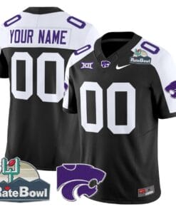 Custom Kansas State Wildcats Jersey 2025 Rate Bowl Patch Football All Stitched