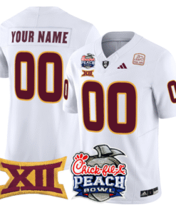 Alternative view of Custom Arizona State Sun Devils Jersey 2025 Peach Bowl Patch Stitched Football