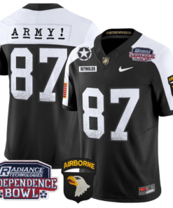 Casey Reynolds Jersey #87 Army Black Knights Independence Bowl Patch Stitched Football
