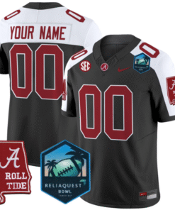 Custom Alabama Crimson Tide Jersey 2025 ReliaQuest Bowl Patch All Stitched Football