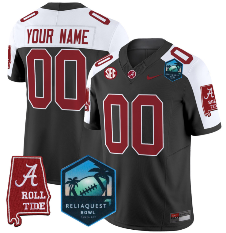 Custom Alabama Crimson Tide Jersey 2025 ReliaQuest Bowl Patch All Stitched Football 1 Custom Alabama Crimson Tide Jersey 2025 ReliaQuest Bowl Patch All Stitched Football
