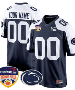 Custom Penn State Jersey Name, Number Orange Bowl Patch Vapor Stitched Football 7 CH4ZETJ