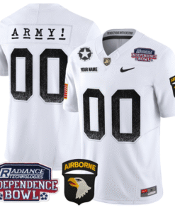 Alternative view of Custom Army Black Knights Jersey Independence Bowl Patch Stitched Football