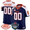Custom Syracuse Orange Jersey Name, Number 2025 Holiday Bowl Patch Navy All Stitched Football 11 Custom Syracuse Orange Jersey Name, Number 2025 Holiday Bowl Patch Navy All Stitched Football