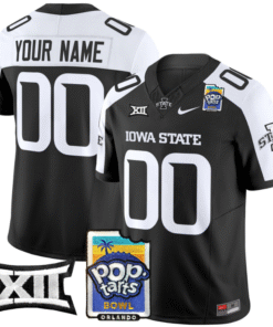 Custom Iowa State Cyclones Jersey 2025 PopTarts Bowl Patch All Stitched Football