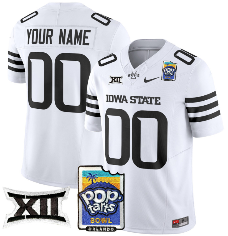Custom Iowa State Cyclones Jersey 2025 PopTarts Bowl Patch All Stitched Football 3 Custom Iowa State Cyclones Jersey 2025 PopTarts Bowl Patch All Stitched Football - Image 3