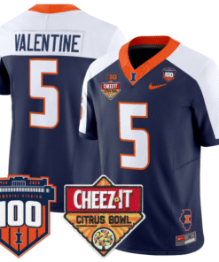 Ca'Lil Valentine Jersey #5 Illinois Fighting 2025 Cheez-It Citrus Bowl Stitched Football