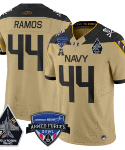 Colin Ramos Jersey #44 Navy Midshipmen 2025 Armed Forces Bowl All Stitched Football