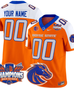 Custom Boise State Broncos Jersey Back To Back Champions Stitched Football 9 CX3BMO5