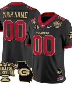 Custom Georgia Bulldogs Jersey 2025 Sugar Bowl Patch Vapor Stitched Football 11 Custom Georgia Bulldogs Jersey 2025 Sugar Bowl Patch Vapor Limited Black