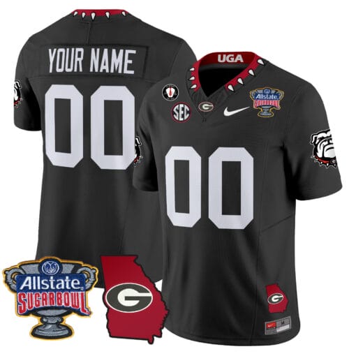 Custom Georgia Bulldogs Jersey 2025 Sugar Bowl Patch Vapor Stitched Football 6 Custom Georgia Bulldogs Jersey 2025 Sugar Bowl Patch Vapor Stitched Football - Image 6