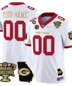Alternative view of Custom Georgia Bulldogs Jersey 2025 Sugar Bowl Patch Vapor Stitched Football