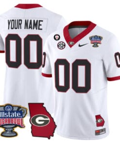 Custom Georgia Bulldogs Jersey 2025 Sugar Bowl Patch Vapor Stitched Football 9 Custom Georgia Bulldogs Jersey 2025 Sugar Bowl Patch Vapor Limited White Stiched
