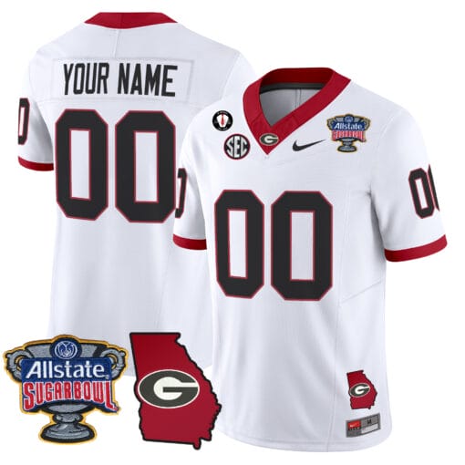 Custom Georgia Bulldogs Jersey 2025 Sugar Bowl Patch Vapor Stitched Football 3 Custom Georgia Bulldogs Jersey 2025 Sugar Bowl Patch Vapor Stitched Football - Image 3