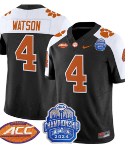 Deshaun Watson Jersey #4 Clemson Tigers 2024 ACC Championship Patch Stitched Football