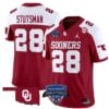 Danny Stutsman Jersey #28 Oklahoma Sooners 2025 Armed Forces Bowl Patch Football All Stitched