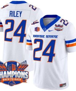 Alternative view of Dylan Riley Jersey #24 Boise State Broncos Back To Back Champions Stitched Football