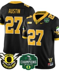 Daylen Austin Jersey #27 Oregon Ducks 2024 Big Ten Champions All Stitched Football