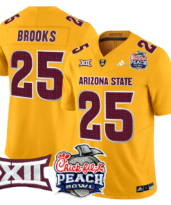 DeCarlos Brooks Jersey #25 Arizona State Sun Devils 2025 Peach Bowl Stitched Football 9 DE7JB6Y