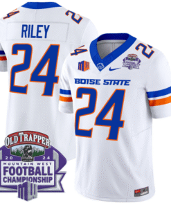 Alternative view of Dylan Riley Jersey #24 Boise State Broncos 2024 Championship Vapor Stitched Football
