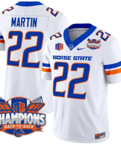 Alternative view of Doug Martin Jersey #22 Boise State Broncos Back To Back Champions Stitched Football