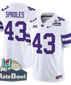 Alternative view of Darren Sproles Jersey #43 Kansas State Wildcats 2025 Rate Bowl Patch Football All Stitched