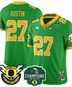 Daylen Austin Jersey #27 Oregon Ducks 2024 Big Ten Champions All Stitched Football 7 DRJE5MJ