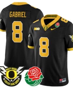Dillon Gabriel Jersey #8 Oregon Ducks 2024 Mighty Rose Bowl Patch All Stitched Football