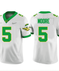 Dakorien Moore Jersey 5 Oregon Ducks Football White