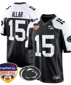 Drew Allar Jersey #15 Custom Penn State Orange Bowl Patch Vapor Stitched Football