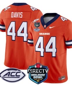 Ernie Davis Jersey #44 Syracuse Orange 2025 Holiday Bowl Patch All Stitched Football 7 EBUFZS4