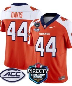 Ernie Davis Jersey #44 Syracuse Orange 2025 Holiday Bowl Patch All Stitched Football 8 EJ0P8IE