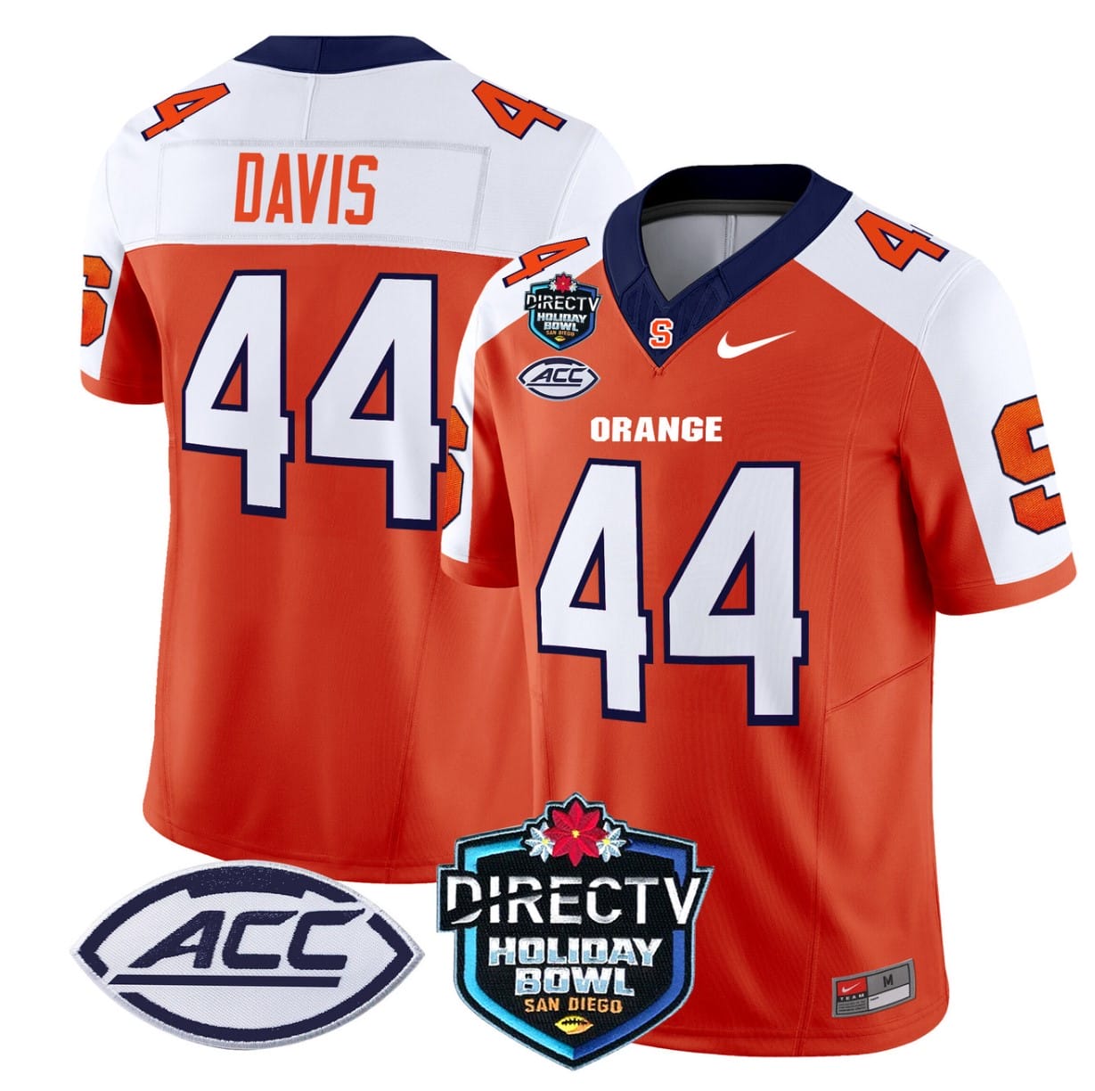 Ernie Davis Jersey #44 Syracuse Orange 2025 Holiday Bowl Patch All Stitched Football 4 Ernie Davis Jersey #44 Syracuse Orange 2025 Holiday Bowl Patch All Stitched Football - Image 4